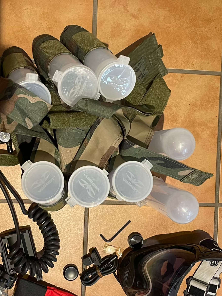 Tipmann  X7 Phenom Military Style Upgrades, Auto Fire Paintball Gun (Used once)