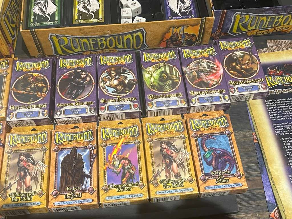 Runebound: Second Edition +Island of Dread + Sands of Al-Kalim +19 Expansions Sealed RARE Board Game