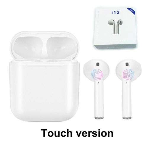 New I12 TWS Bluetooth 5.0 Wireless Earphones Touch Control Earbuds with Charging Box