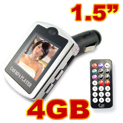 HUGE 4GB 206 channels 1.5 lcd Car Fm Transmitter with remote, SD card/MMC mp3/mp4