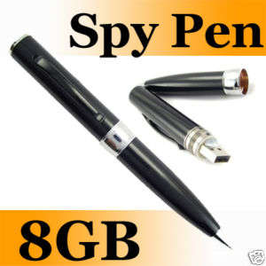 8GB - 640X480 Digital Pin-hole Spy Video Camera PEN with sound  Recorder and USB Flash
