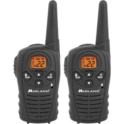 Midland LXT114 2 Two-Way Radio Walkie Talkie 28km range Vox