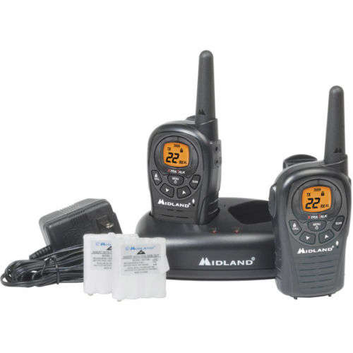 Midland LXT380 2 Two-Way Radio Walkie Talkie 38km range + Batteries and charging Base