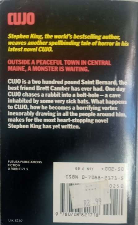 STEPHEN KING - CUJO - PAPERBACK