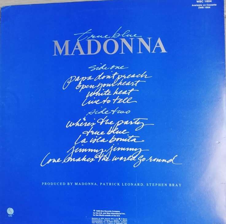 MADONNA - TRUE BLUE - VINYL LP