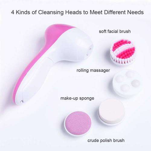 5 in 1 Electric Face Cleansing Brush Tools Spot Cleaner Facial Clean Instrument