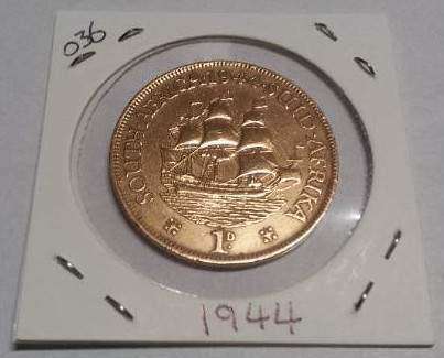 Union of South Africa One Penny Coin 1944-54 : [#035-036-038-066-067-068]