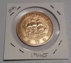 Union of South Africa One Penny Coins 1943-58 : [#034-037-041-081-051-079]