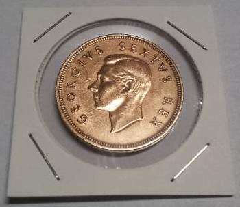 Union of South Africa One Penny Coin 1948 : #047