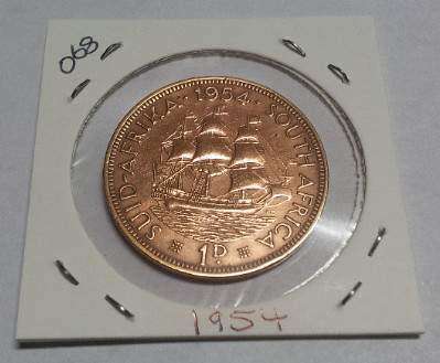 Union of South Africa One Penny Coin 1944-54 : [#035-036-038-066-067-068]