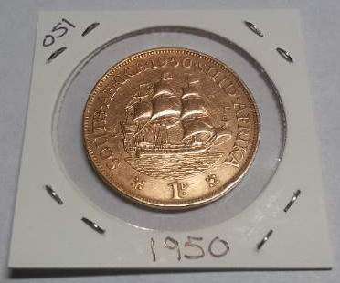 Union of South Africa One Penny Coins 1943-58 : [#034-037-041-081-051-079]
