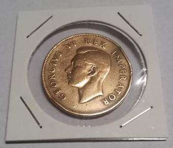 Union of South Africa One Penny Coin 1946 : #042