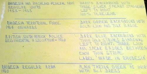 Rhodesia Army + BSAP Ties : (x9 Ties) Good Condition