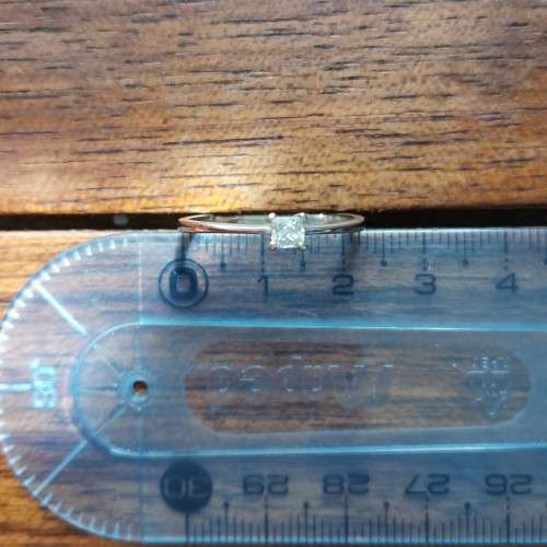 9ct White Gold Solitaire 0.20ct Diamond Ring