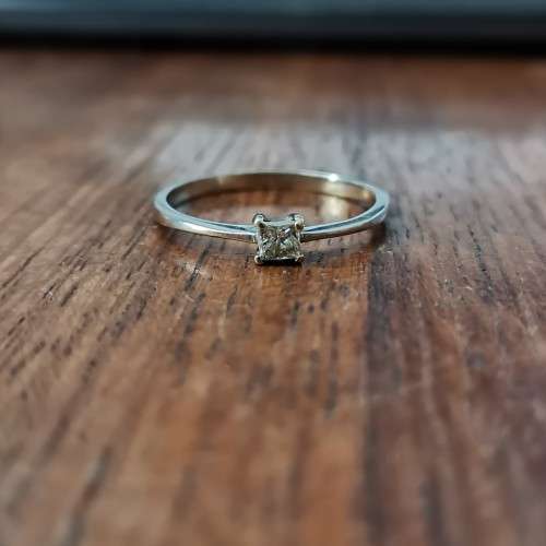 9ct White Gold Solitaire 0.20ct Diamond Ring