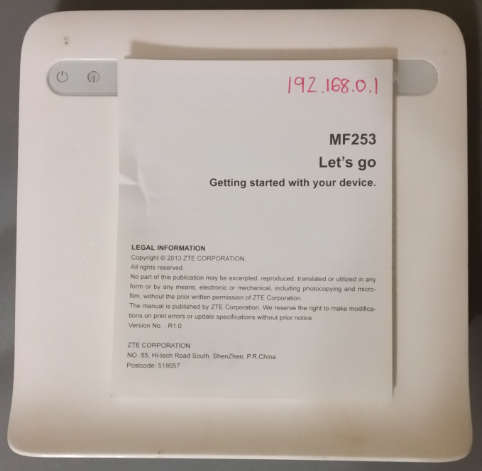 ZTE MF253 LTE Wireless Router