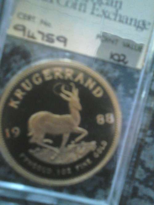 1988 PROOF  KRUGERRAND SAGCE 102 POINT VALUE