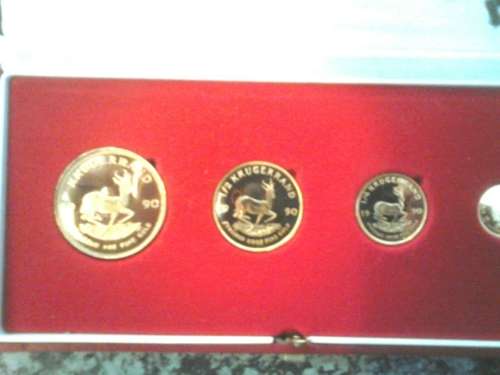 kRUGERRANDS GOLD REEF CITY MINTMARKED SET..1990--mintage 1066.. PRESTINE CONDITION