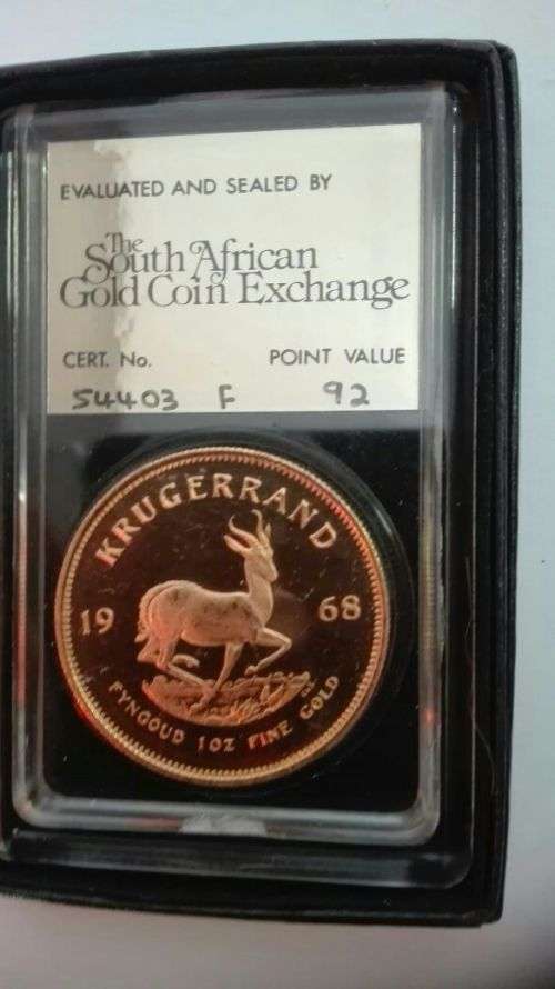 1968 DOUBLE FROSTED PROOF 1 ounce.. The Mother of all Krugerrands!!!!!
