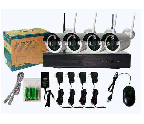 Four Channel IP Camera CCTV Kits 2mp Wireless