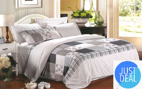 5 Piece Duvet Cover Set - Economical Range (Blue, not grey)