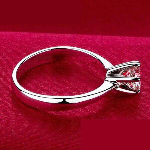 Beautiful Round Brilliant Cut Wedding Engagement Ring - Size 4-8