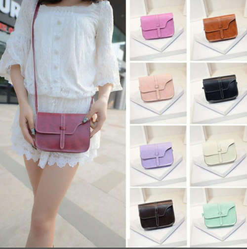 Faux Leather Satchel Cross body Tote Handbag