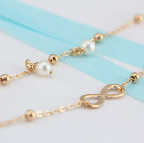 Infinity Anklet Creative Silver Plated / Gold plated Double Chain