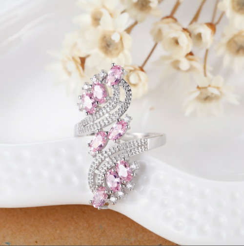 Zircon 925 Sterling Silver Simulated Diamond Rings for Women size 6-9