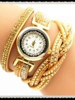 Rhinestone Bracelet Women Watch  - Khaki