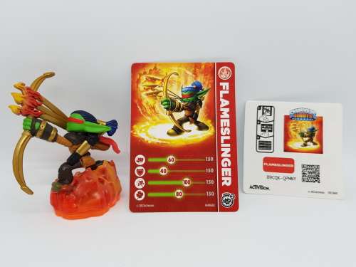 Skylanders Giants Flameslinger Series 2 Character + Trading Card + Sticker Set