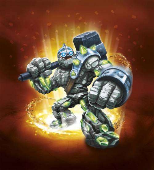 Skylanders Giants: Crusher Giant Character + Trading Card + Sticker Set - Brand New