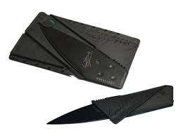 Credit card folding knife