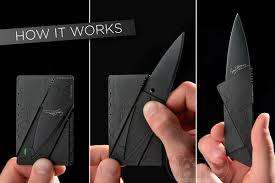 Credit card folding knife
