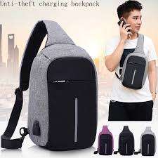 Anti-theft mini backpack with USB charging port