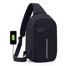 Anti-theft mini backpack with USB charging port
