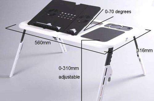 Foldable Laptop E-Table With USB Cooling Fan