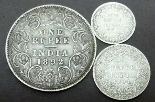 British india silver coins