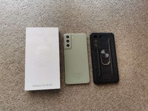 Samsung s21 Fe with box and cover 128gb dual SIM