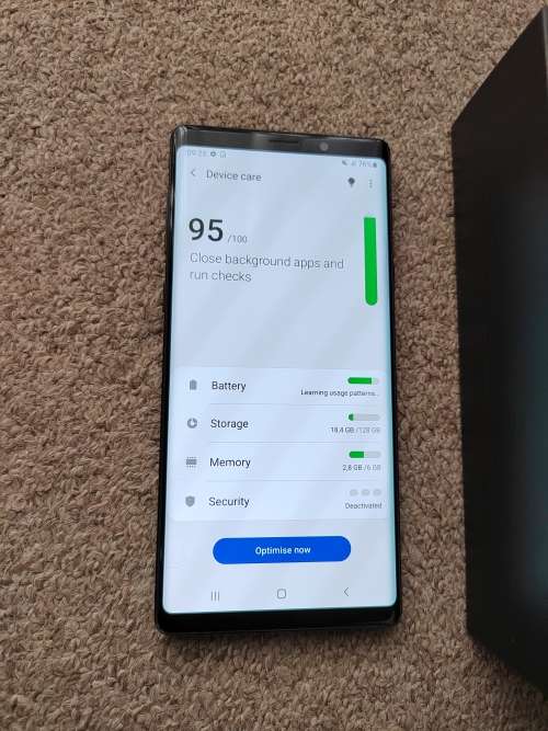 Samsung Note 9 128gb 6gb ram with box and cover