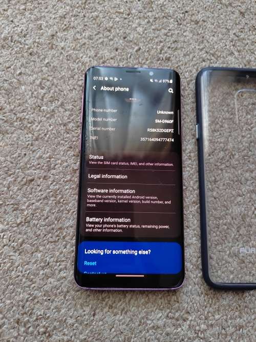 Samsung S9 64gb 4gb Ram single SIM with cover