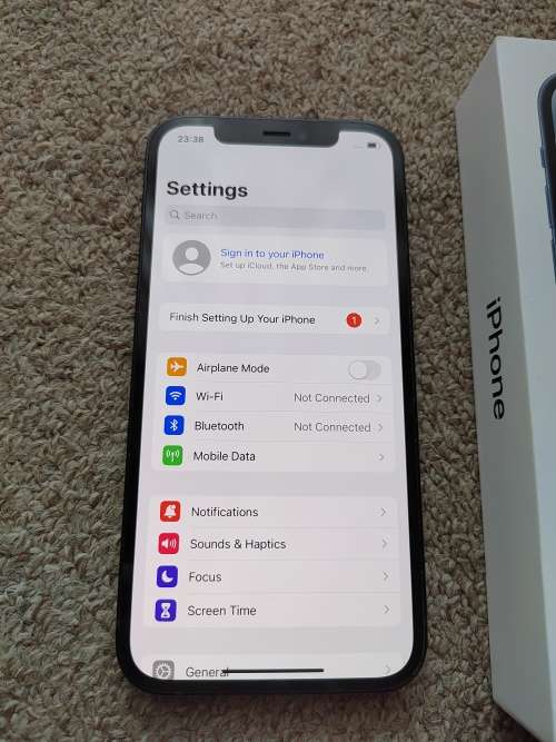 iPhone 12 64gb Dual SIM with box, cover and cable