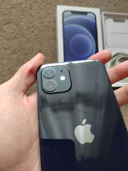 iPhone 12 64gb Dual SIM with box, cover and cable