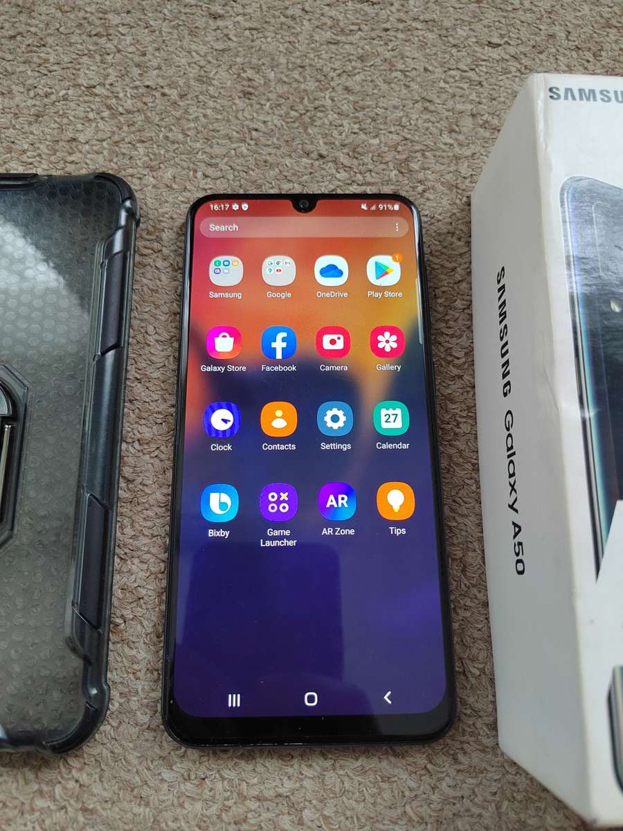 Samsung A50 dual SIM 128gb 4gb ram with box and cover