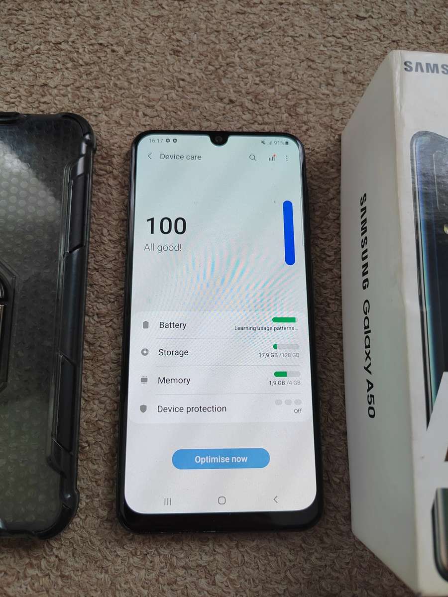 Samsung A50 dual SIM 128gb 4gb ram with box and cover