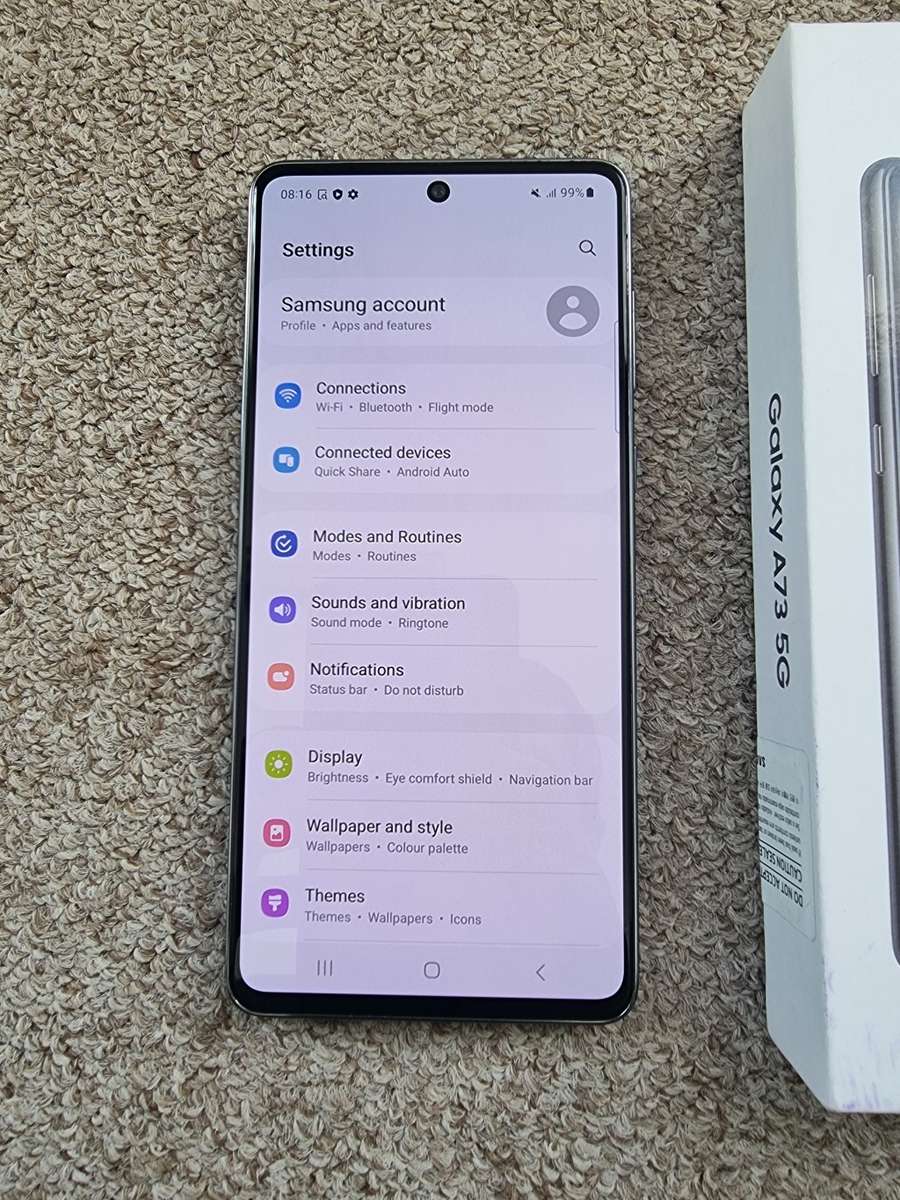 Samsung A73 5G Dual sim 128gb with box and cover