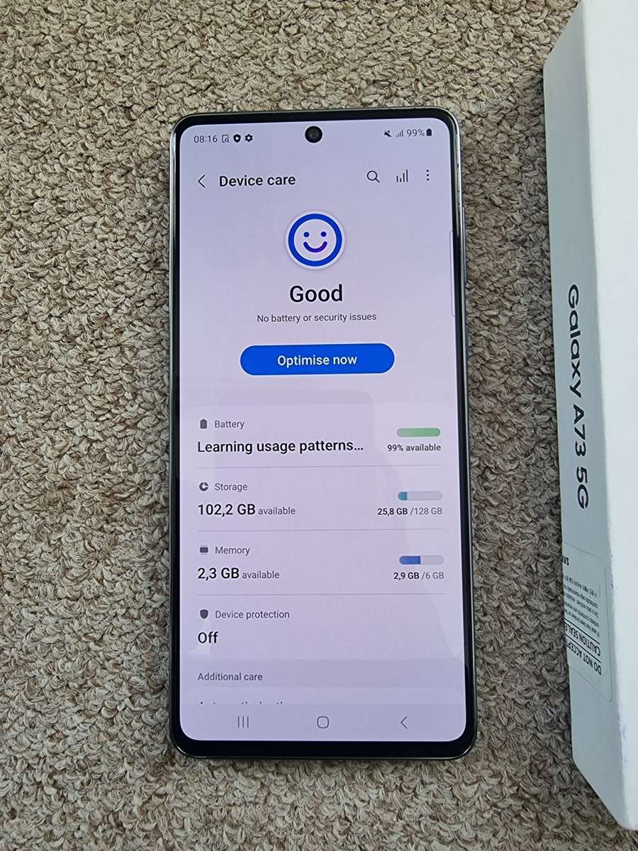 Samsung A73 5G Dual sim 128gb with box and cover