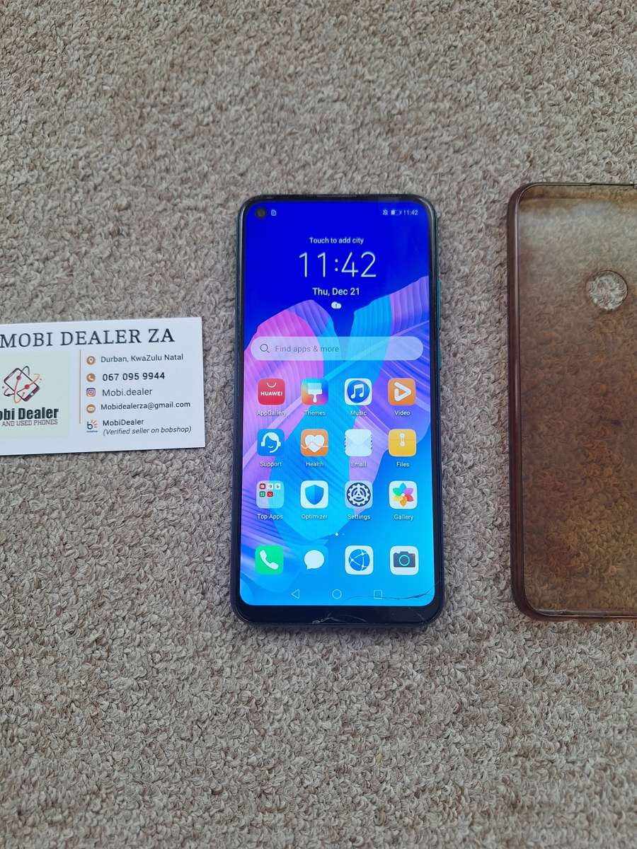 Huawei Y7p 64gb 4gb ram single sim with cover