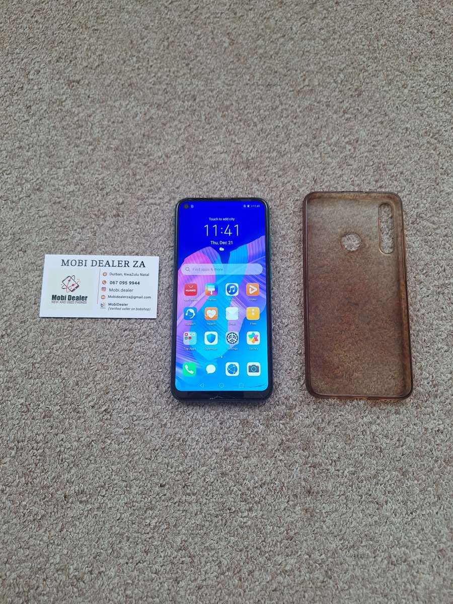 Huawei Y7p 64gb 4gb ram single sim with cover