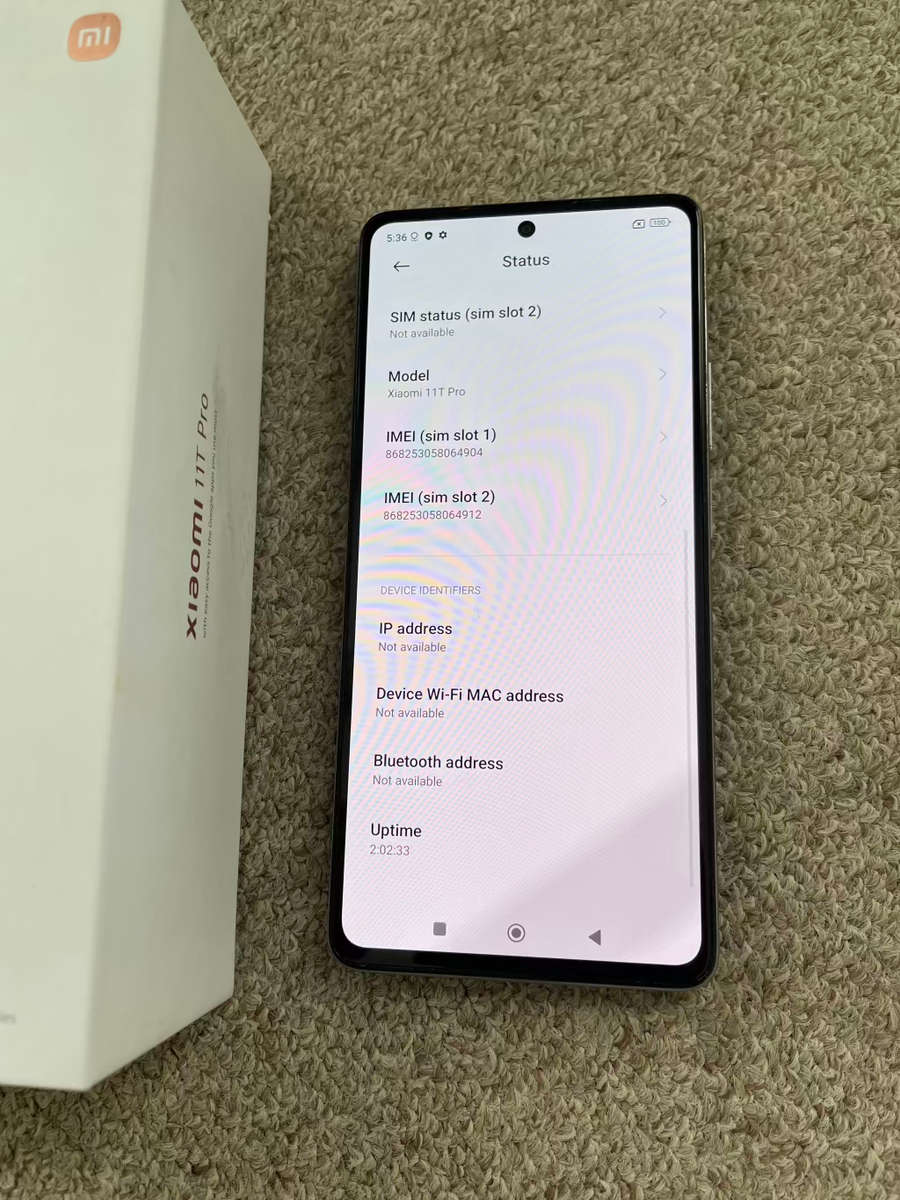 Xiaomi 11t pro 5G 256gb 11gb ram with box and original 120w superfast charger